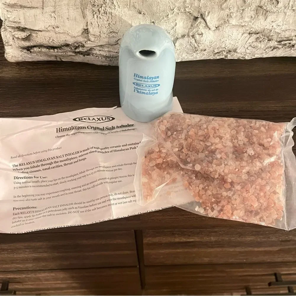 Relaxus Himalayan Crystal Salt Inhaler 100% Natural New in Box!